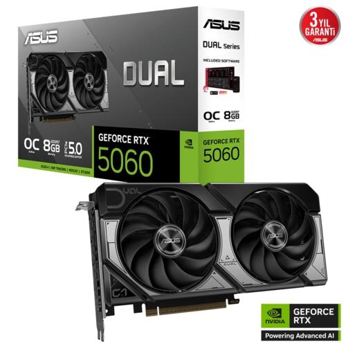 Asus DUAL-RTX5060-O8G 8GB GDDR7 128Bit