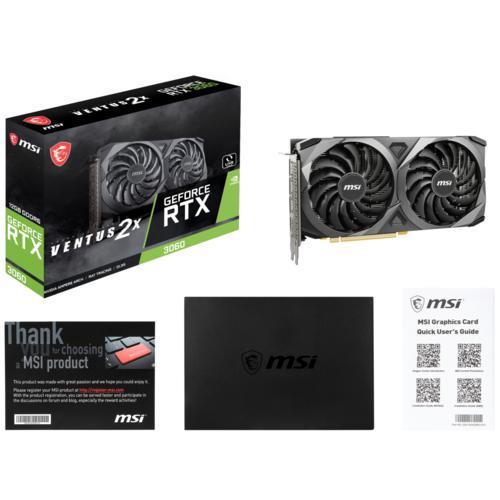 MSI VGA GEFORCE RTX 3060 VENTUS 2X 12G OC 12GB GDDR6 192B DX12