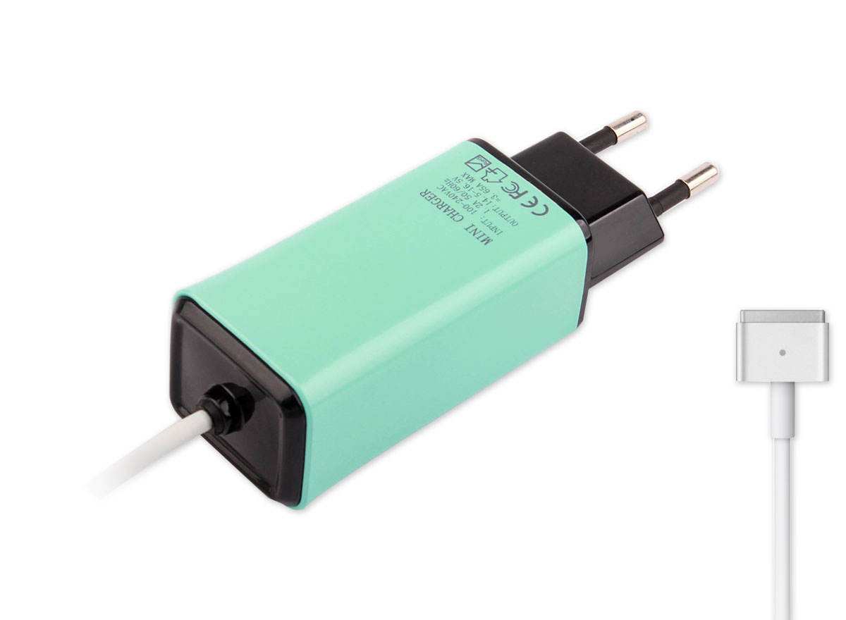 RETRO-Color, Apple MacBook 45W-60W MagSafe 2 Mini Adaptör - Turkuaz