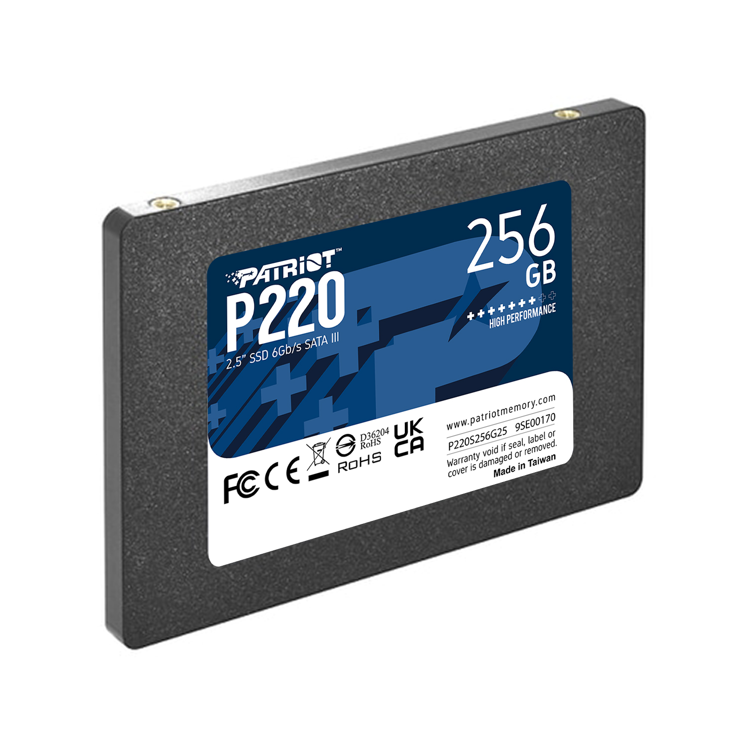 Patriot P220 256GB 550/490MB/s 2.5" SATA3 SSD Disk (P220S256G25)