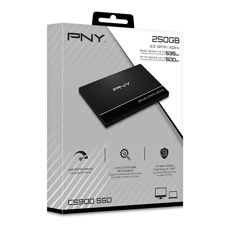 PNY CS900 500GB 535/500MB/s 2,5" SATA3 SSD (SSD7CS900-500-RB)