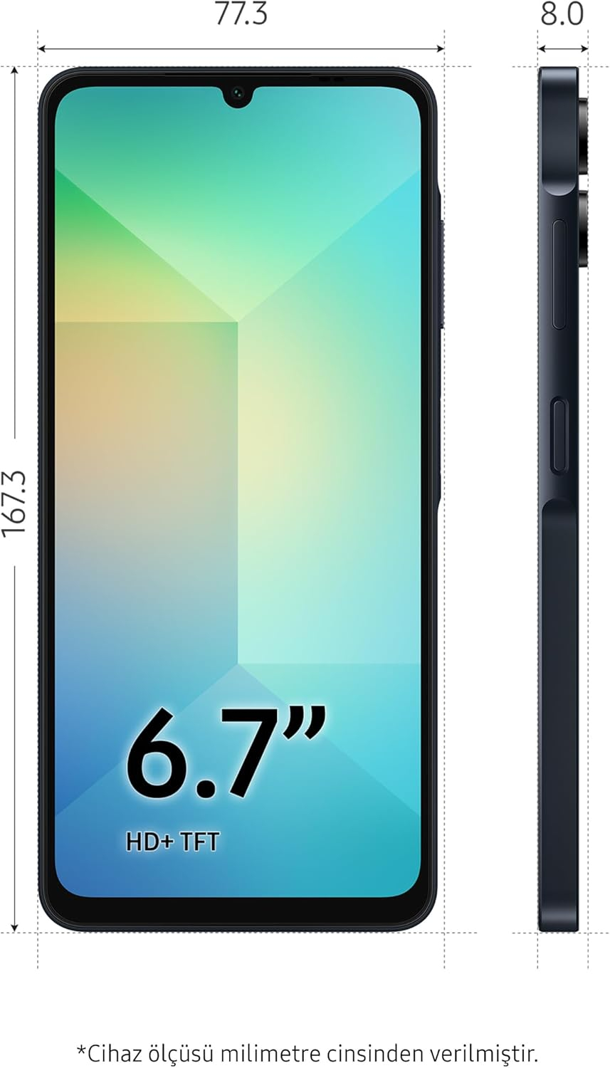 SAMSUNG GALAXY A06 128GB 4GB RAM SIYAH CEP TELEFON