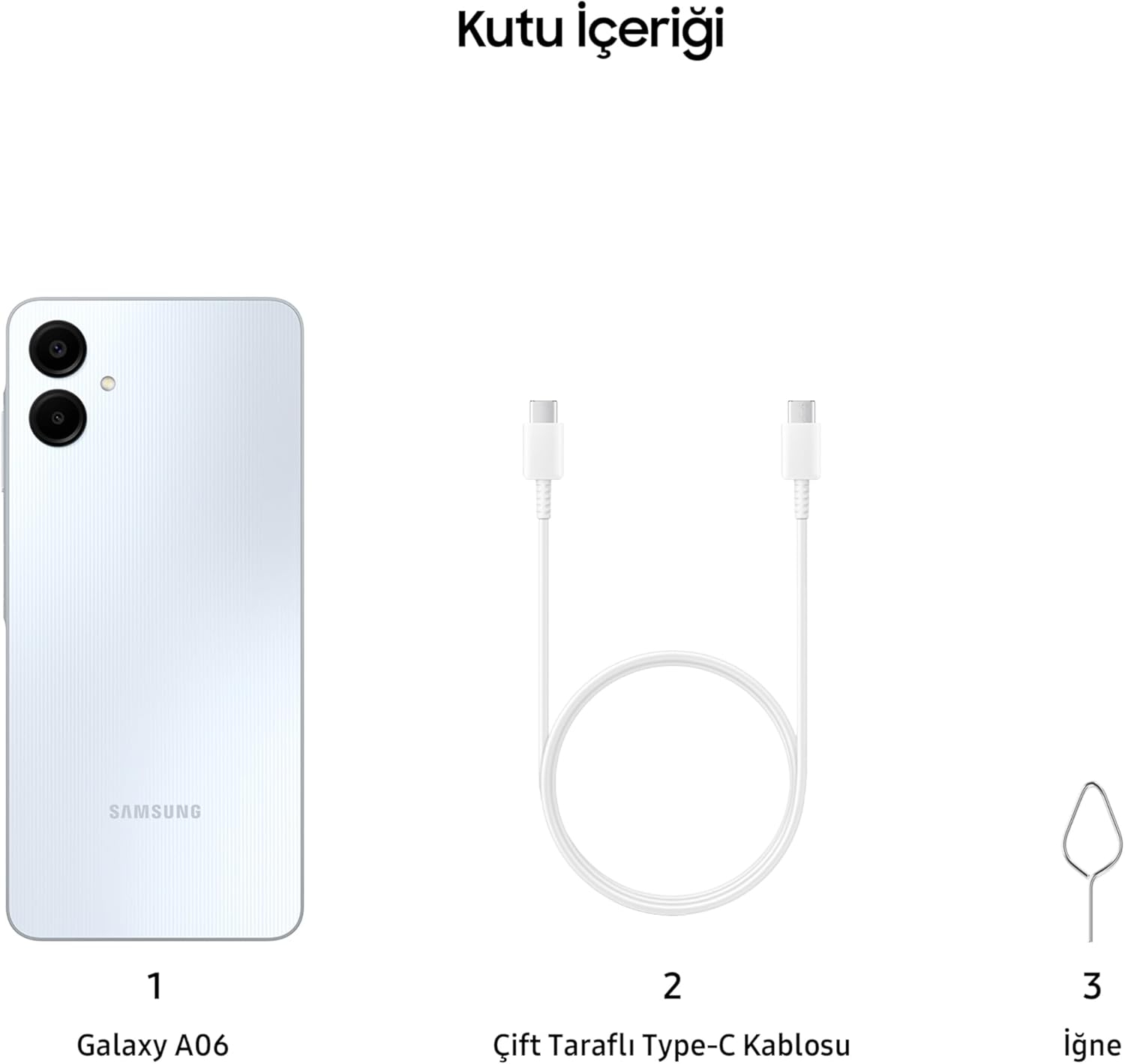 SAMSUNG GALAXY A06 128GB 4GB RAM MAVI CEP TELEFONU