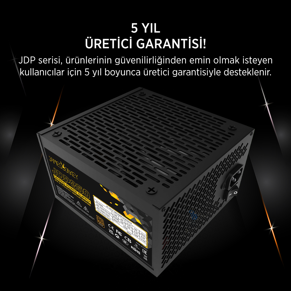 James Donkey JDP850 APFC 12CM 850W Bronze 80+ ATX 3.1 PCI-E 5.1 Power Supply