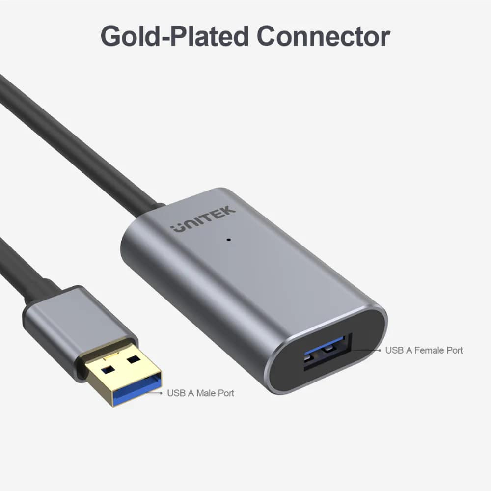 UNITEK USB3.0 UZATMA KABLOSU 10MT PREMIUM CHIPSET (Y-3005)