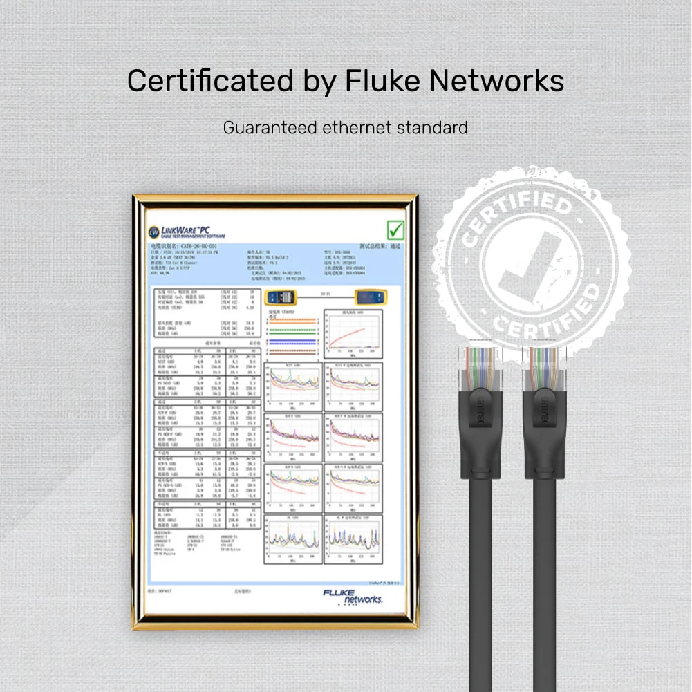 UNITEK CAT6 PATCH KABLO 1MT FLAT 1GBPS, SİYAH (C1809GBK)