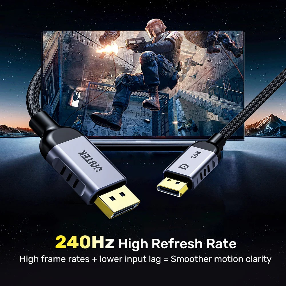 UNITEK DISPLAY PORT 2.1 %100 BAKIR 2MT 16K&60Hz (C1626GY01-2M)