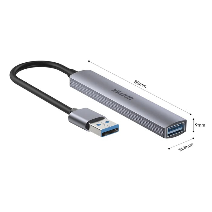 UNITEK TYPE-A TO 4 PORT USB HUB (USB3.0 + 3 x USB2.0) (H1208A)