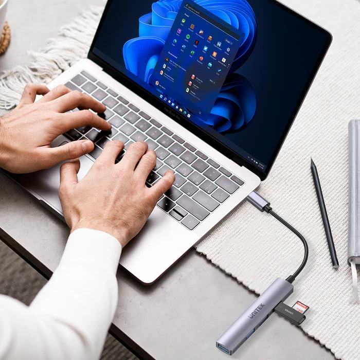UNITEK TYPE-C TO 4 PORT USB HUB (USB3.0 + 3xUSB2.0) (H1208B)