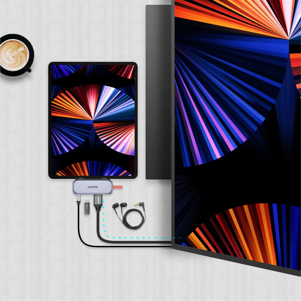 UNITEK USB-C 4in1 UNIVERSAL DOCK STATION IPAD PRO & AIR DESTEKLİ (D1070A)