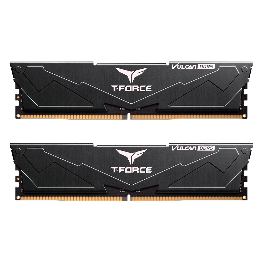 Team T-Force Vulcan Black 16GB 1x16GB 6000Mhz DDR5 CL38 Gaming Ram (FLBD516G6000HC38J01)