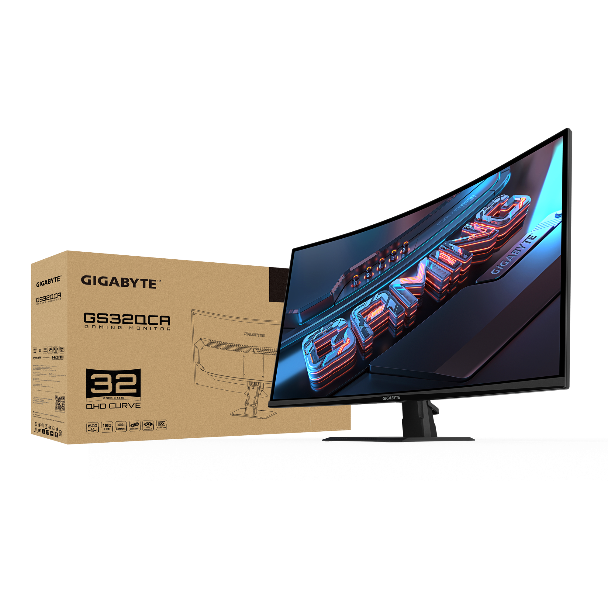 GIGABYTE GS32QCA 31.5" 180HZ 1MS HDMI MONITOR