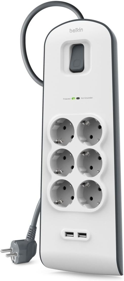 BELKIN BSV604 2 METRE 6LI USBA AKIM KOR. PRIZ