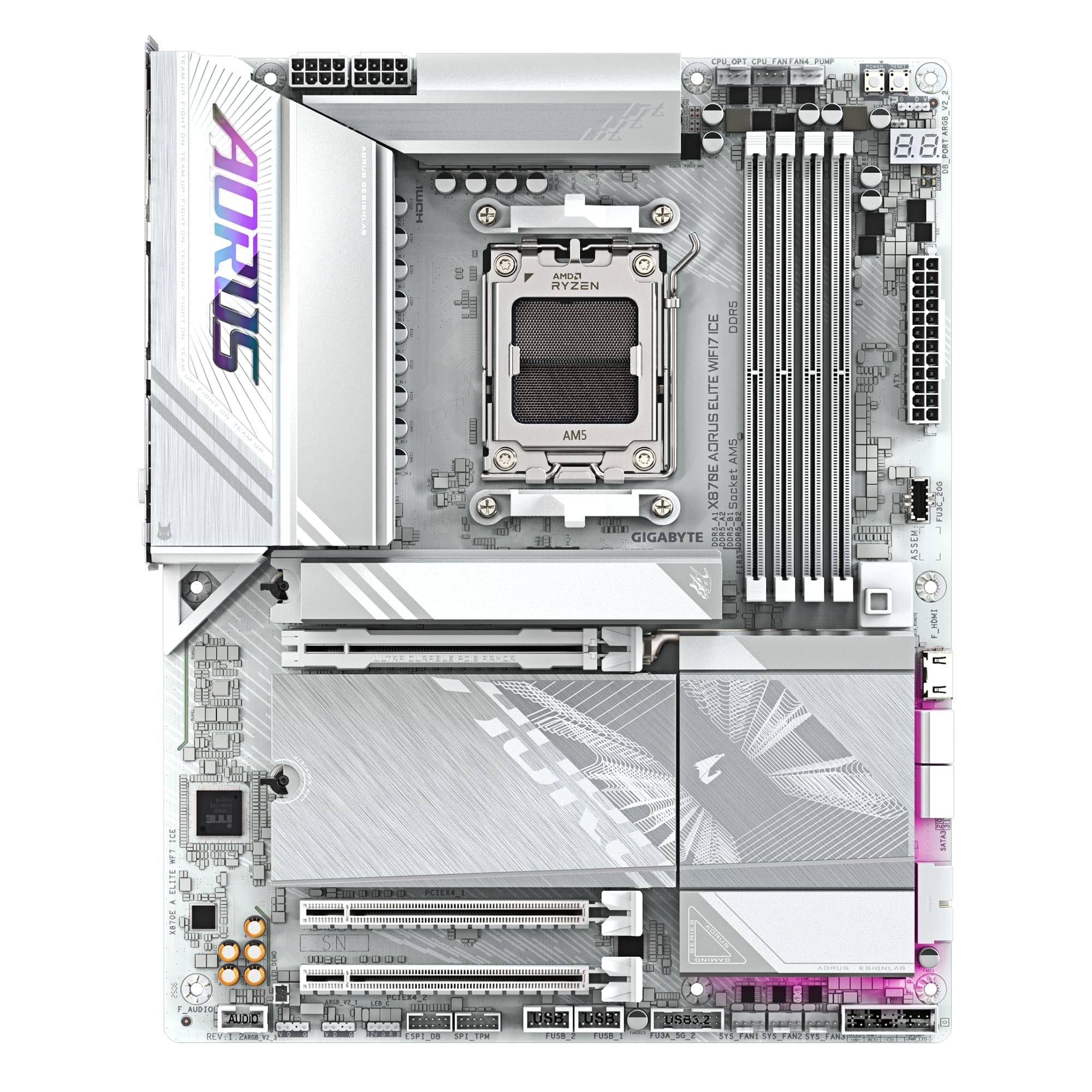 GIGABYTE X870E AORUS ELITE WIFI7 ICE DDR5 M.2 HDMI DP ATX AM5