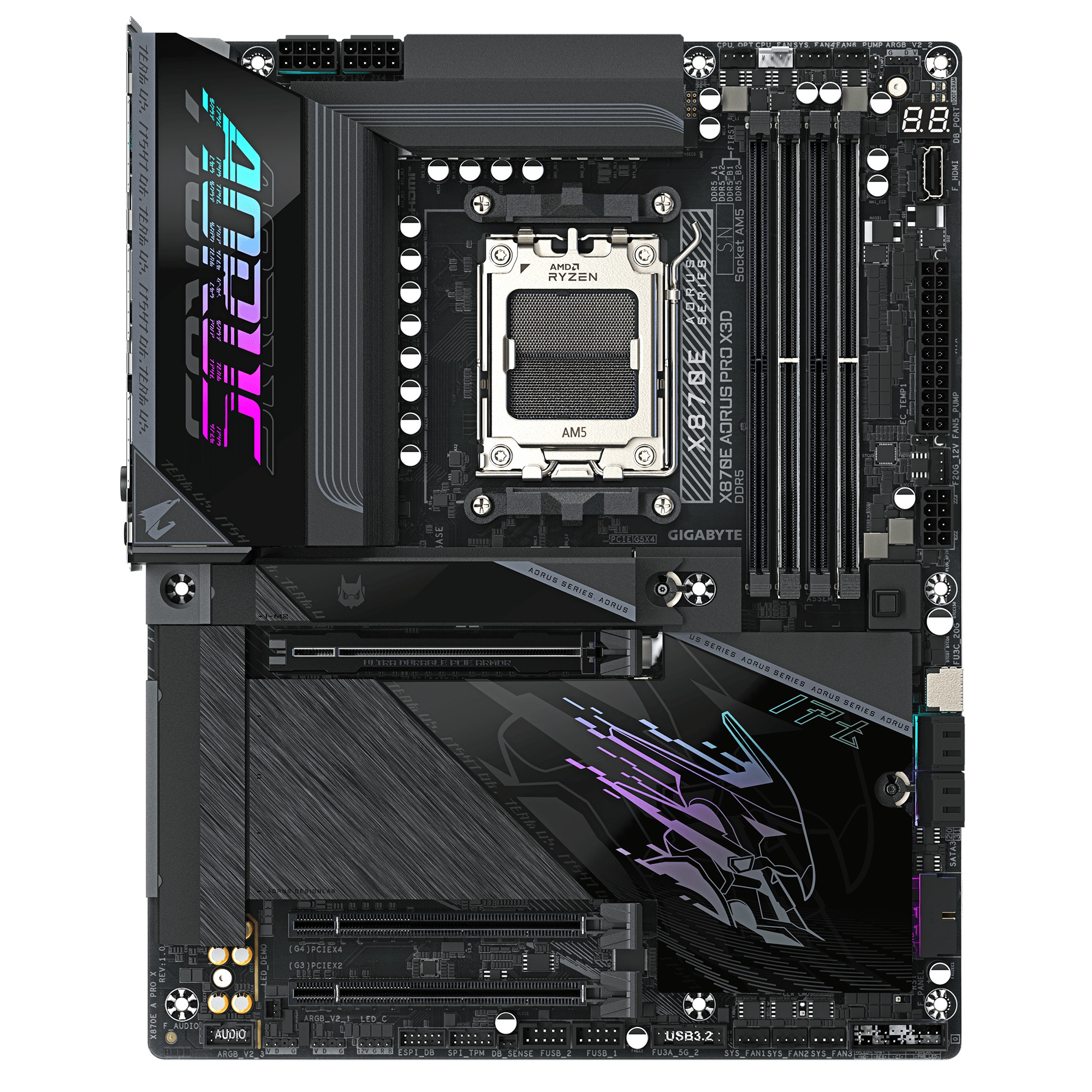 GIGABYTE X870E AORUS PRO X3D DDR5 M.2 HDMI DP ATX AM5