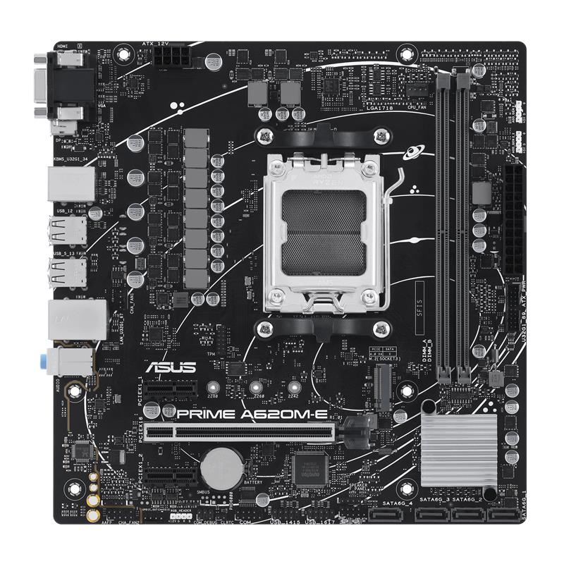 ASUS PRIME A620M-E DDR5 7000MHZ 1XVGA 1XHDMI 1XDP 1XM.2 USB 3.2 MATX AM5 ( AMD AM5 7000 SERİSİ İŞLEMCİ UYUMLU ) 