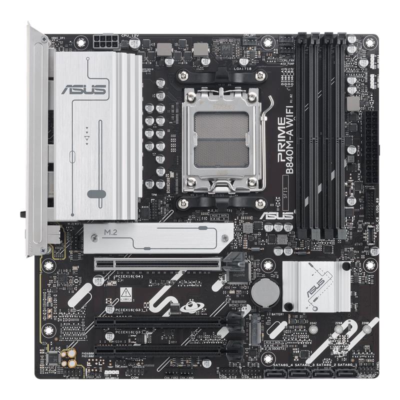 ASUS PRIME B840M-A WIFI DDR5 7600MT/S 1XHDMI 2XDP 3XM.2 AM5 (AMD AM5 9000/ 8000/ 7000 SERİ İŞLEMCİ UYUMLU) 