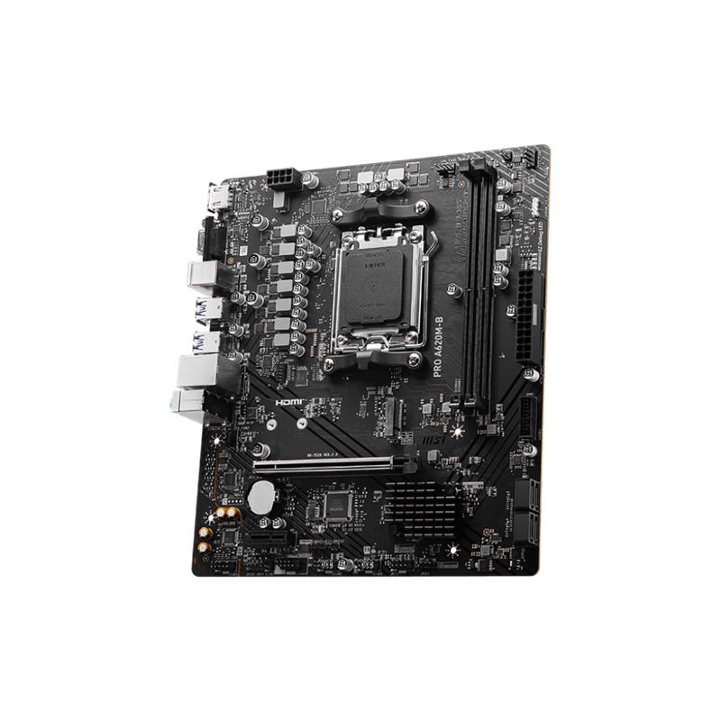 MSI PRO A620M-B DDR5 6800MT/S 1XVGA 1XHDMI 1XM.2 USB3.2 MATX AM5 (AMD 7000,8000 VE 9000 SERİ İŞLEMCİ UYUMLU) 