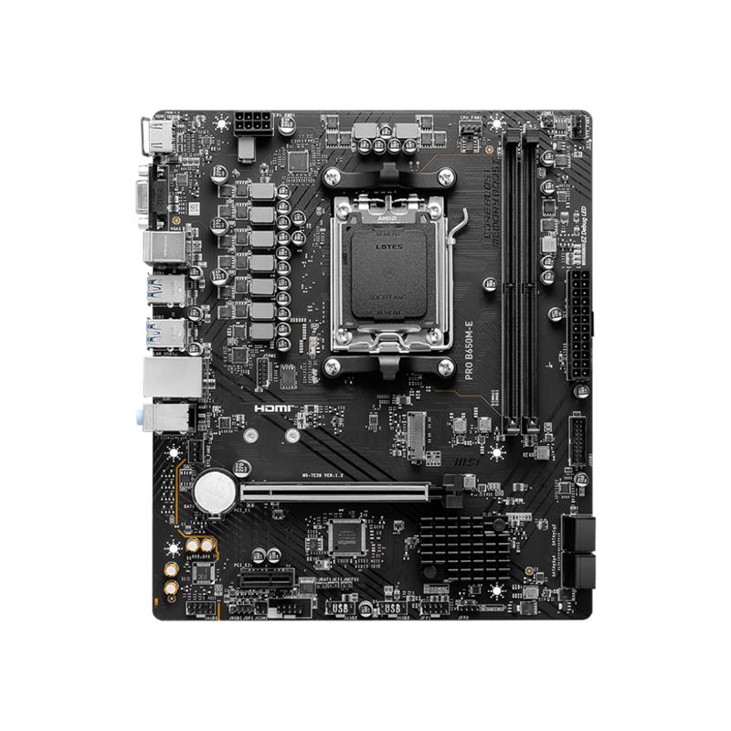 MSI PRO B650M-E DDR5 6800MHZ 1XVGA 1XHDMI 1XM.2 USB 3.2 MATX AM5 (AMD AM5 9000,8000,7000 SERİLİ İŞLEMCİ UYUMLU) 