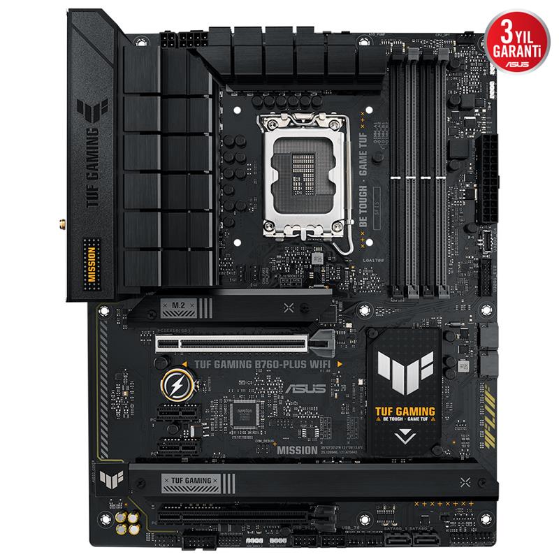ASUS TUF GAMING B760-PLUS WIFI DDR5 7200MHZ 1XHDMI 1XDP 3XM.2 USB 3.2 ATX 1700P (13. VE 12.NESİL İŞLEMCİ UYUMLU) 