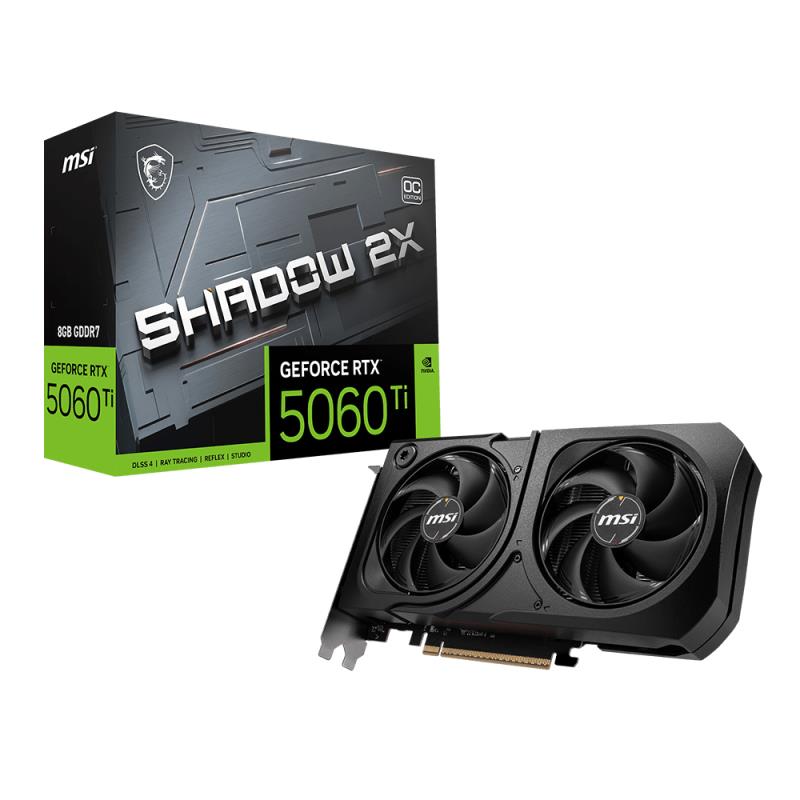 MSI GEFORCE RTX5060TI 8G SHADOW 2X OC 8GB GDDR7 128BIT 1XHDMI 3XDP EKRAN KARTI 
