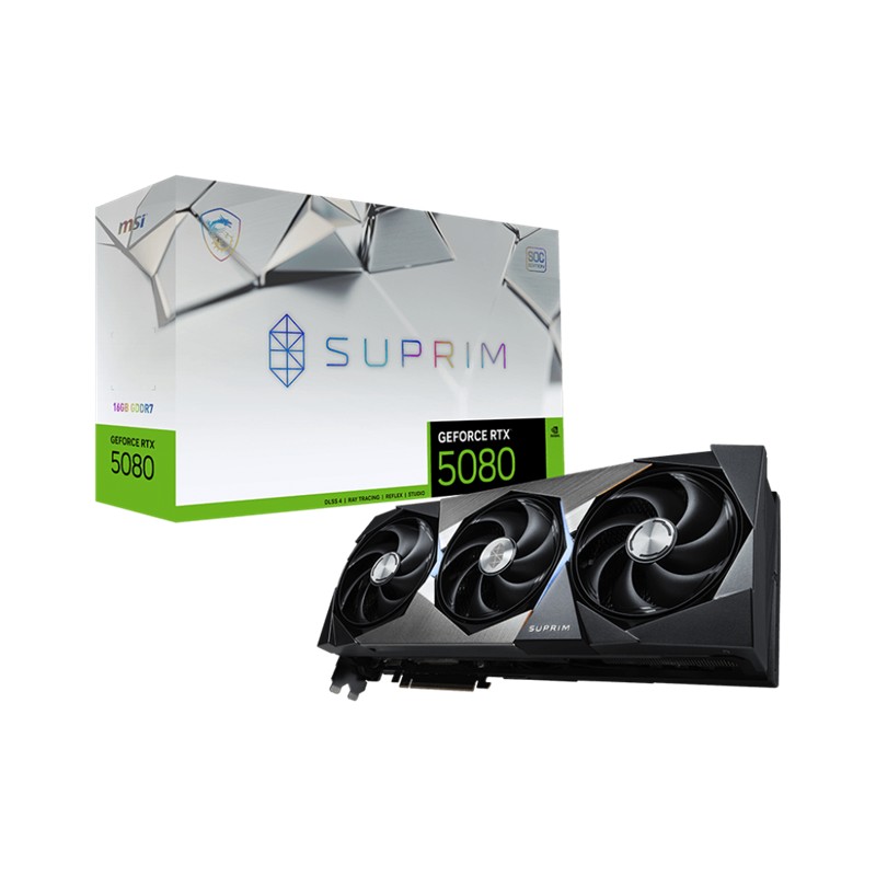 MSI GEFORCE RTX5080 16G SUPRIM SOC 16GB GDRR7 256BIT 3XDP 1XHDMI EKRAN KARTI 
