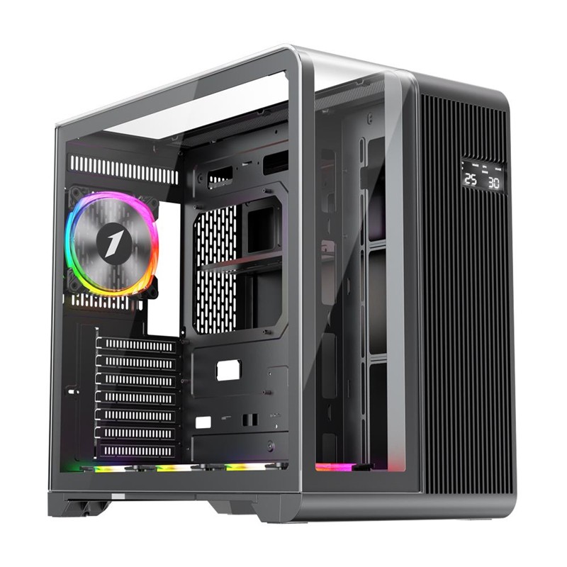 1ST PLAYER RT7 SİYAH DIGITAL 850W 80+ GOLD FULL MODÜLER 4X12CM ARGB 3 TARAFLI TEMPERLİ CAM USB 3.0 - TYPE C ATX KASA 