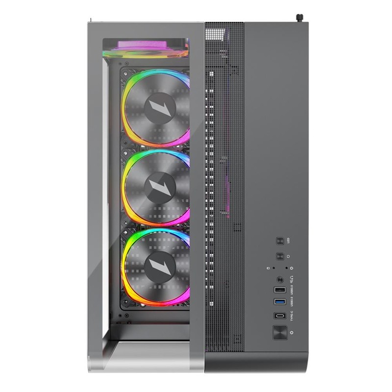 1ST PLAYER RT7 SİYAH DIGITAL 850W 80+ GOLD FULL MODÜLER 4X12CM ARGB 3 TARAFLI TEMPERLİ CAM USB 3.0 - TYPE C ATX KASA 