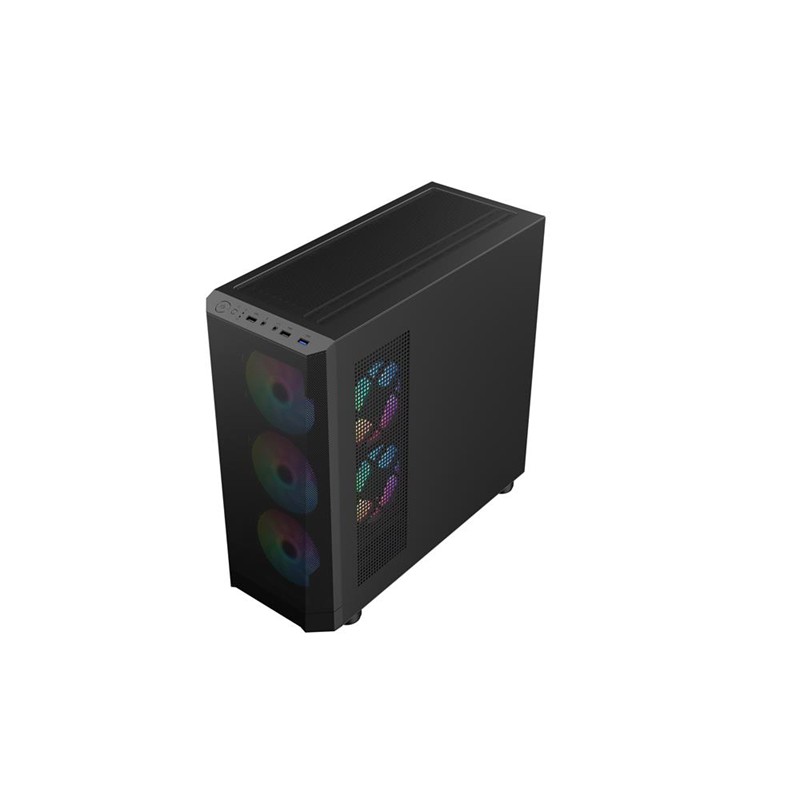 1ST PLAYER FD5-M SİYAH 600W 80+ ARGB 4X12CM FAN TEMPERLİ CAM MESH USB 3.0 M-ATX KASA 