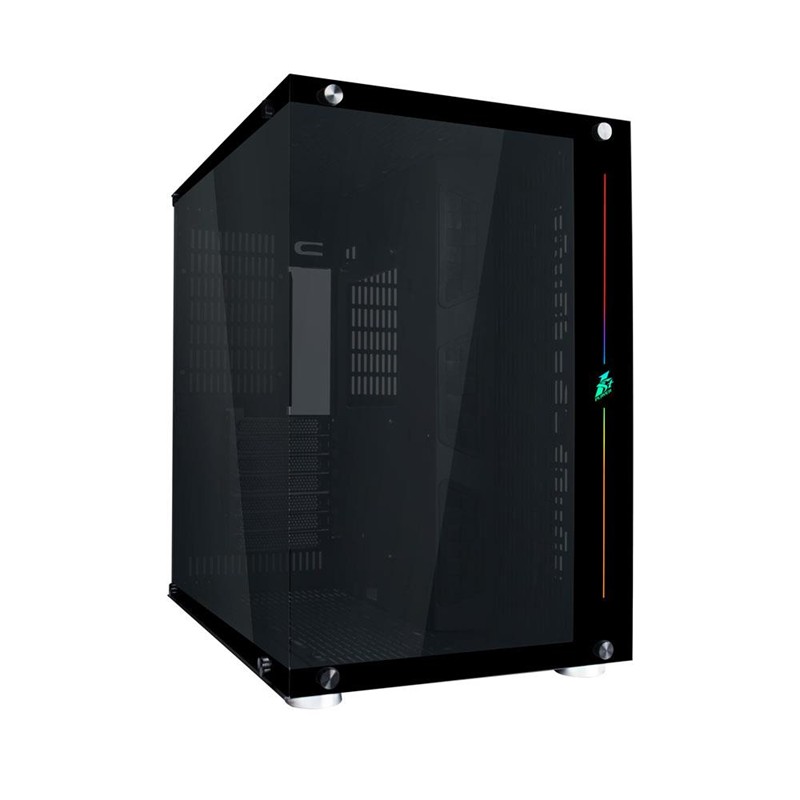 1ST PLAYER SP8 SİYAH 750W 80+ SILVER ATX 3.1 ARGB 7X12CM FAN TEMPERLİ CAM USB 3.0 ATX KASA 