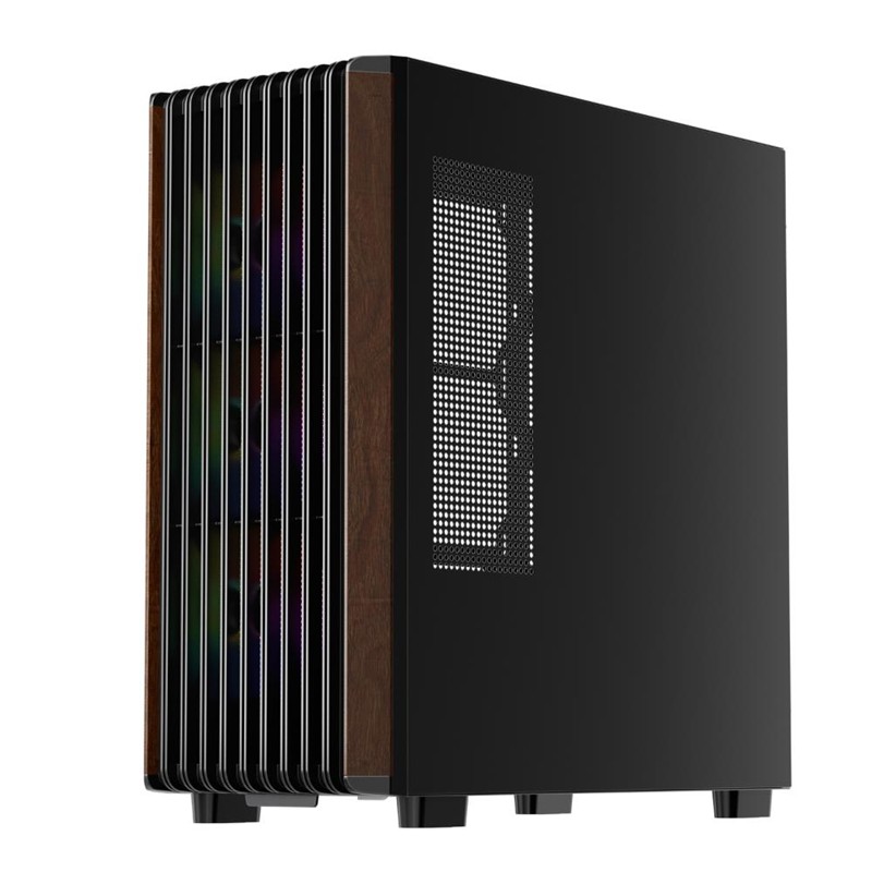 1ST PLAYER WD5 SİYAH 750W 80+ SILVER ATX 3.1 ARGB 4X12CM FAN TEMPERLİ CAM USB 3.0 ATX KASA 
