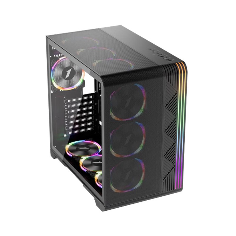1ST PLAYER VT7 SİYAH 850W 80+ SILVER ATX 3.1 ARGB 4X12CM FAN TEMPERLİ CAM USB 3.0 ATX KASA 