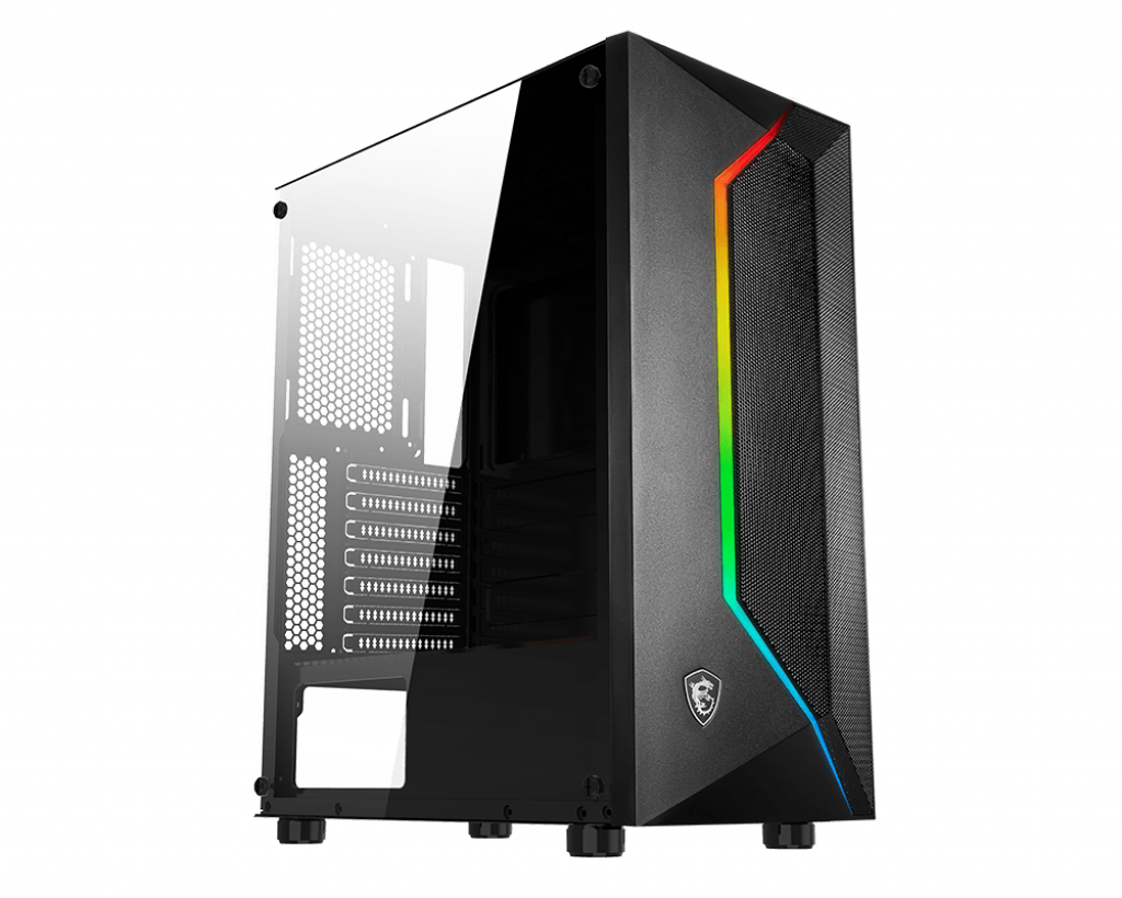 MSI MAG VAMPIRIC 100L TEMPERLI CAM 1X120MM PSU YOK GAMING SİYAH KASA 