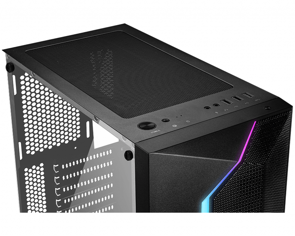 MSI MAG VAMPIRIC 100L TEMPERLI CAM 1X120MM PSU YOK GAMING SİYAH KASA 