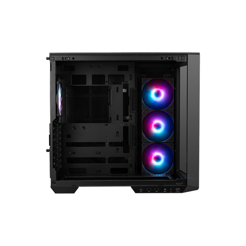 MSI MAG PANO 100R PZ TEMPERLİ CAM 3X120MM 1X120MM ARGB FAN MATX PANORAMİK GAMING BİLGİSAYAR KASA SİYAH 