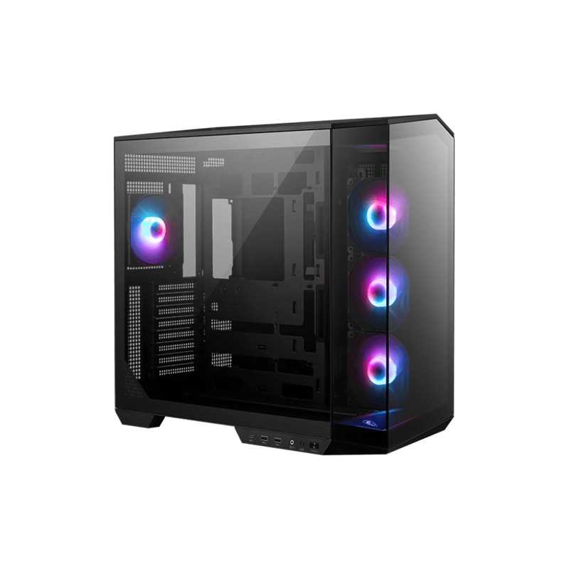 MSI MAG PANO 100R PZ TEMPERLİ CAM 3X120MM 1X120MM ARGB FAN MATX PANORAMİK GAMING BİLGİSAYAR KASA SİYAH 