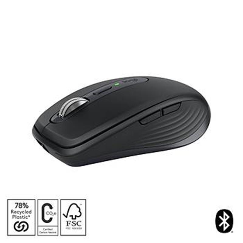 LOGITECH MX ANYWHERE 3S KOMPAKT OPTİK SENSÖRLÜ SESSİZ BLUETOOTH KABLOSUZ MOUSE SİYAH 910-006929 