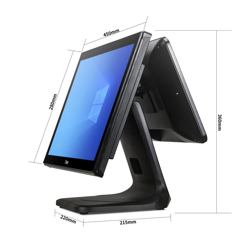 TIWOX TP-7610D 18.5" I7 10.NESİL 128GB NWME SSD 8GB DDR4 RAM 1366X768 DOKUNMATİK POS PC +13.2" MÜŞTERİ EKRANI 