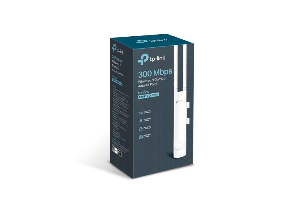 TP-LINK OMADA EAP110-OUTDOOR 1 PORT 10/100 2.4GHZ 2X2 MU-MIMO 300MBPS 2X3DBI ANTEN DIŞ ORTAM ACCESS POINT(ADAPTÖRLÜ) 