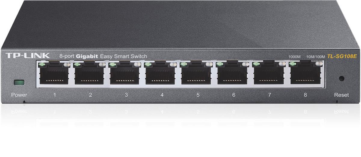 TP-LINK TL-SG108E 8 PORT GIGABIT EASY SMART YÖNETİLEBİLİR METAL KASA SWITCH 