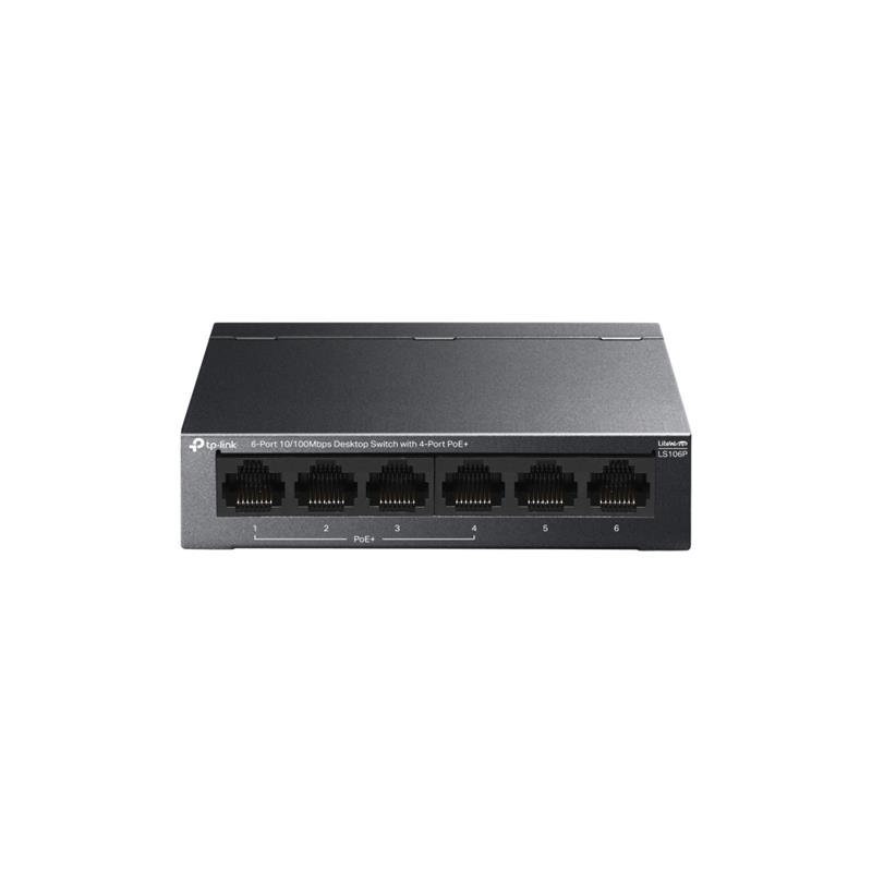 TP-LINK LS106P 6 PORT 10/100MBPS 4-PORT POE+ 65W MASAÜSTÜ SWITCH 