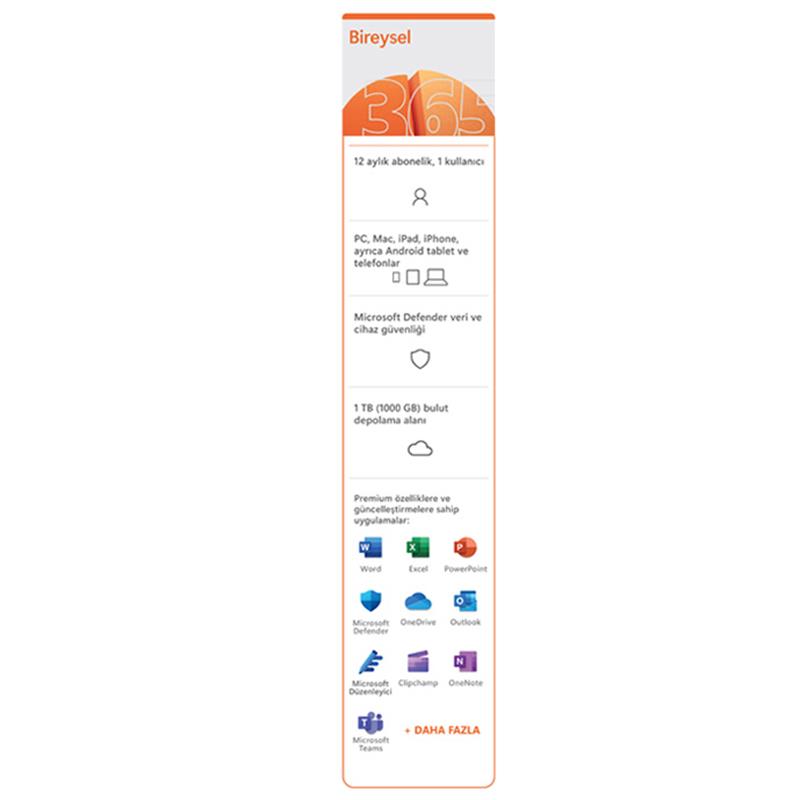 MS 365 BIREYSEL TURKÇE KUTU 1 YIL QQ2-01451 