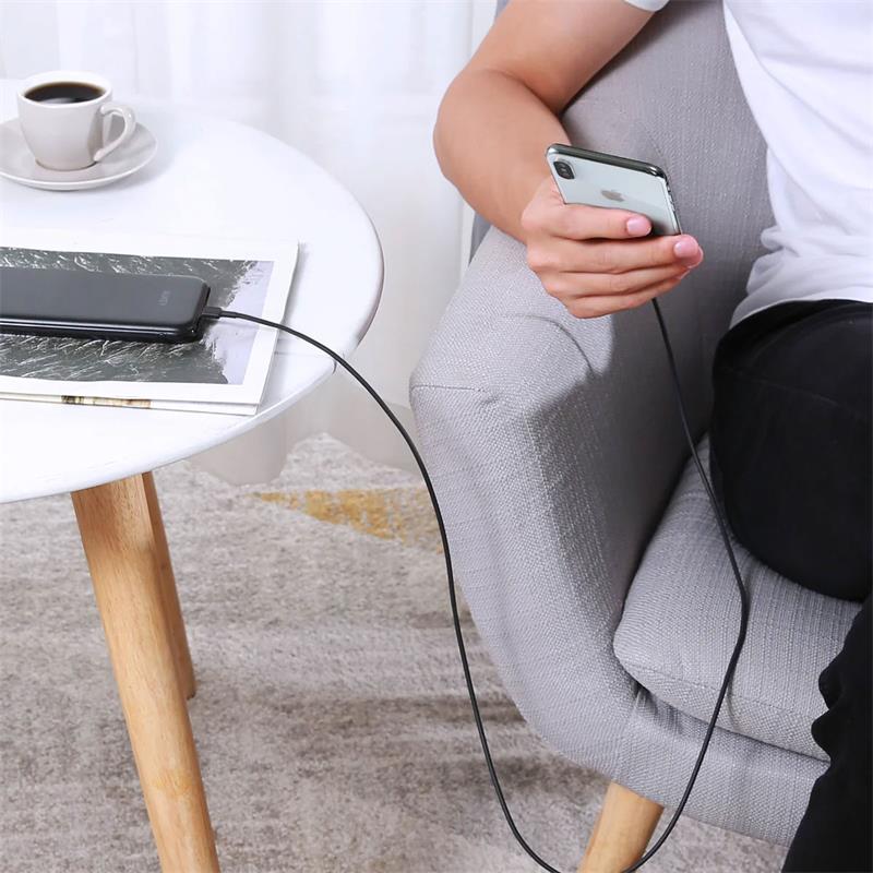 AUKEY CB-BAL7-BK NAYLON ÖRGÜLÜ USB-A LIGHTNING KABLOSU 0.9MT 