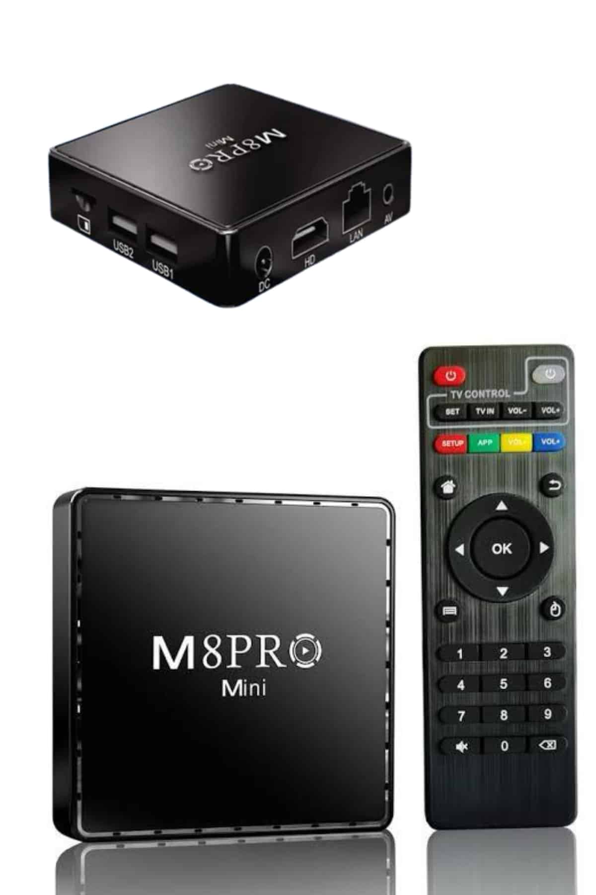 M8 PRO Mini 2.4G 10K ultra HD 64 GB TV BOX Android TV GAME BOX  2 Adet Oyun Konsolu
