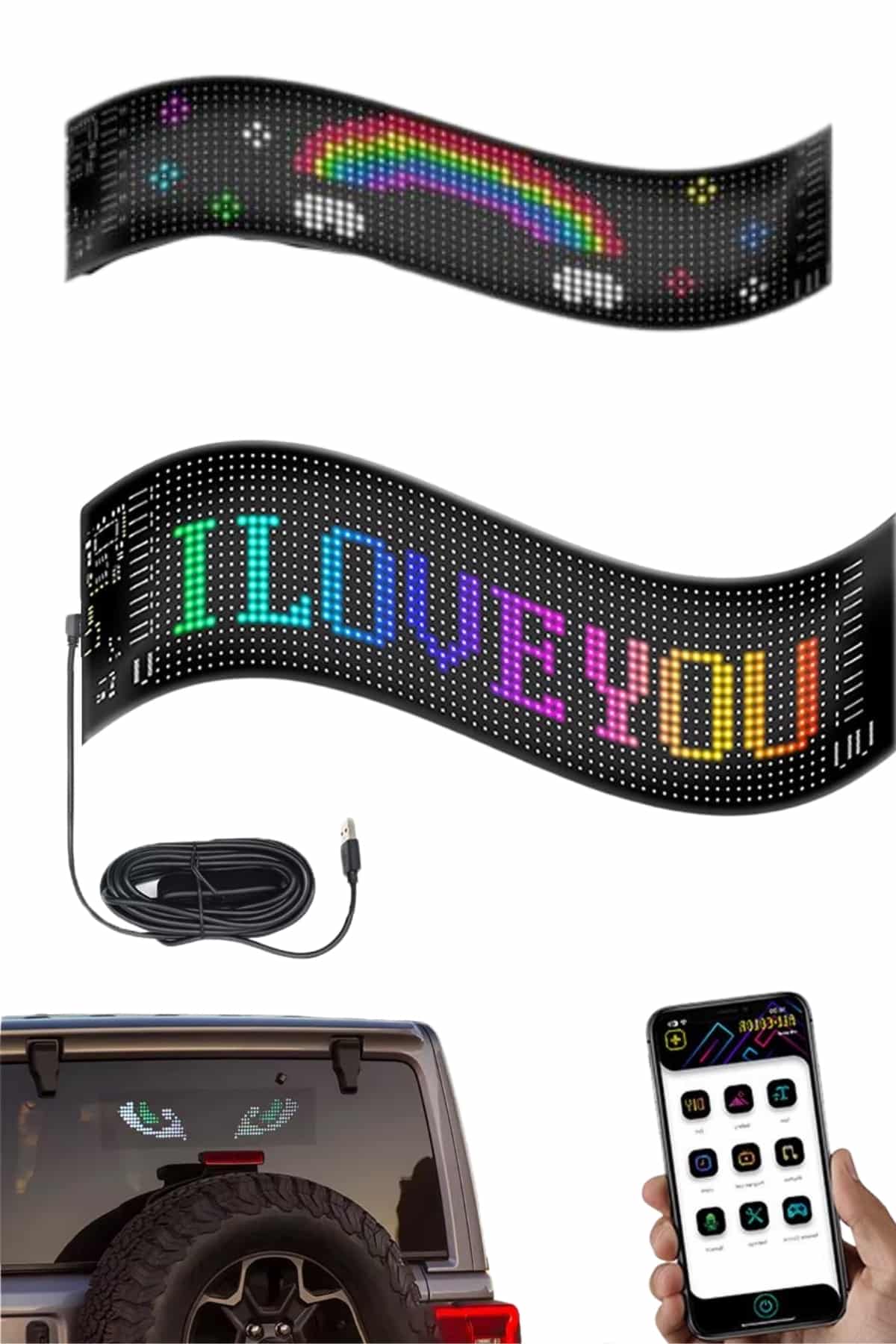 Digital Araba Yazısı Ekran Matrix En Büyük Boy 16X96 Matrix LED Panel