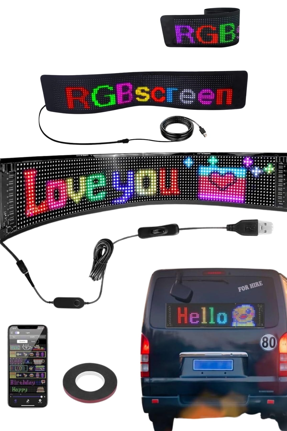 Matrix Led Dijital Ekran Kumandalı LED Ekran Yazı