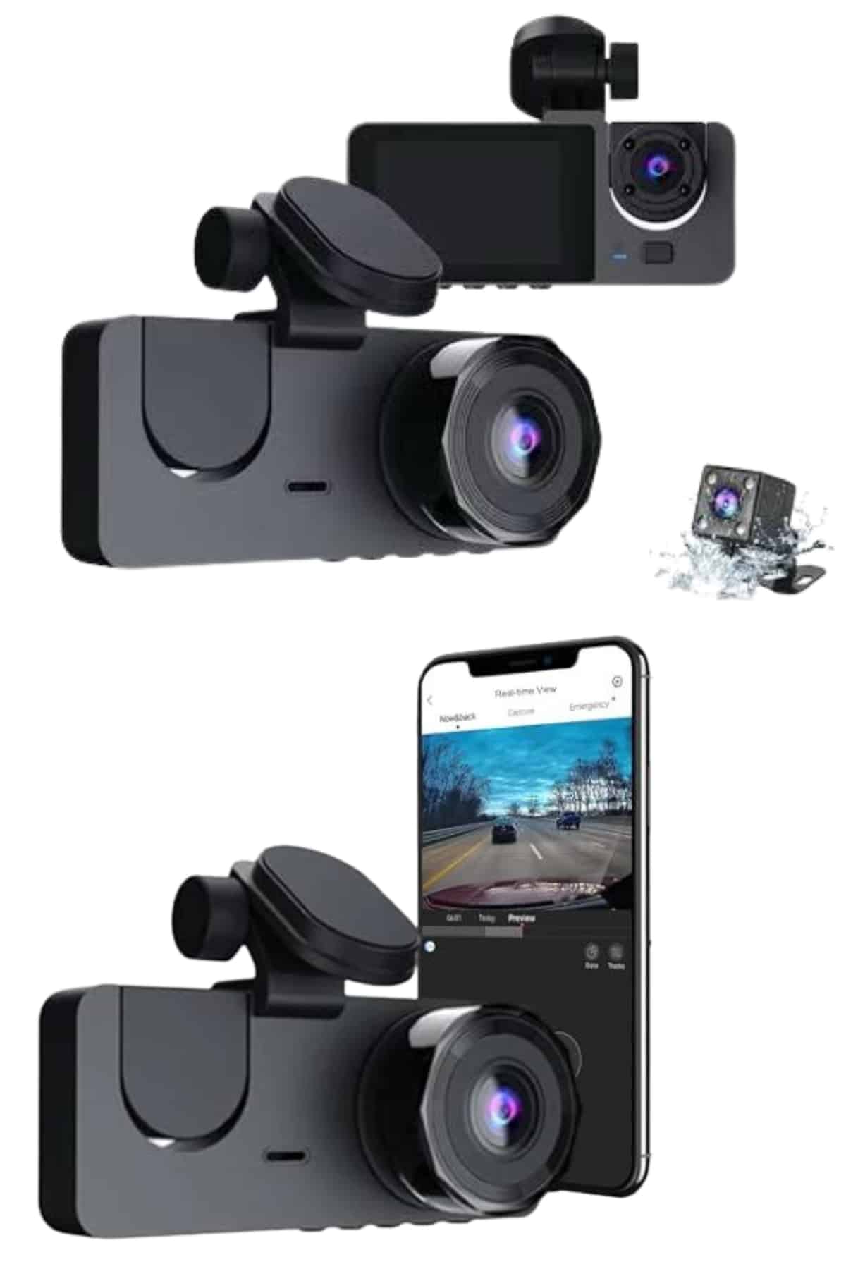 CarPlay Fotoğraf ve Video Kaydedici Araç İçi Kamera Ekranlı