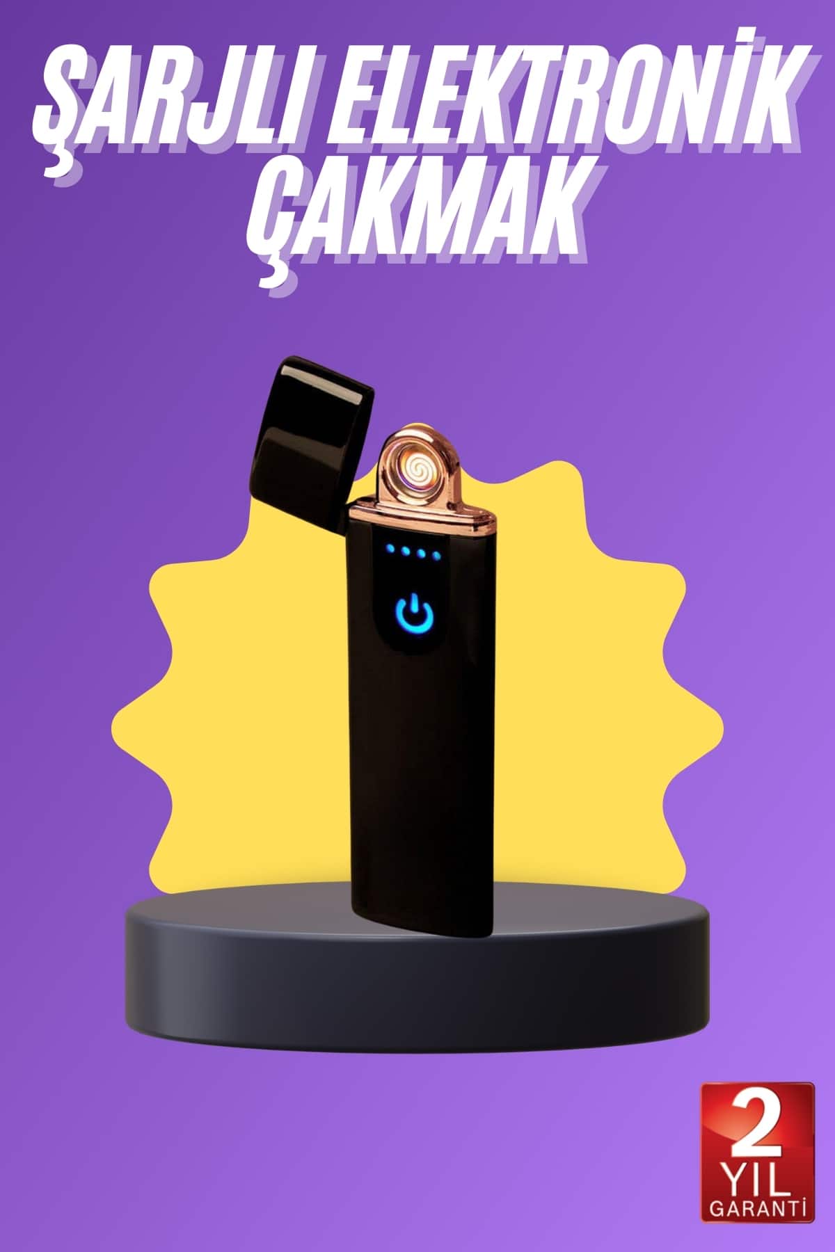 USB Şarjlı Alevsiz Çakmak Elektronik Çakmak Kamp Çakmağı