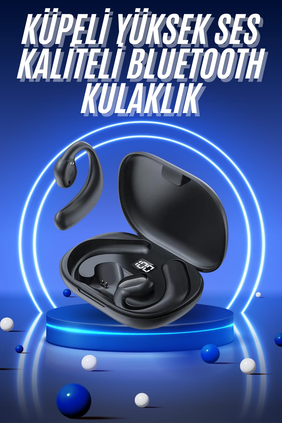 Kablosuz Küpeli Kulaklık Aktif Gürültü Önleyici Dokunmatik Kontrol