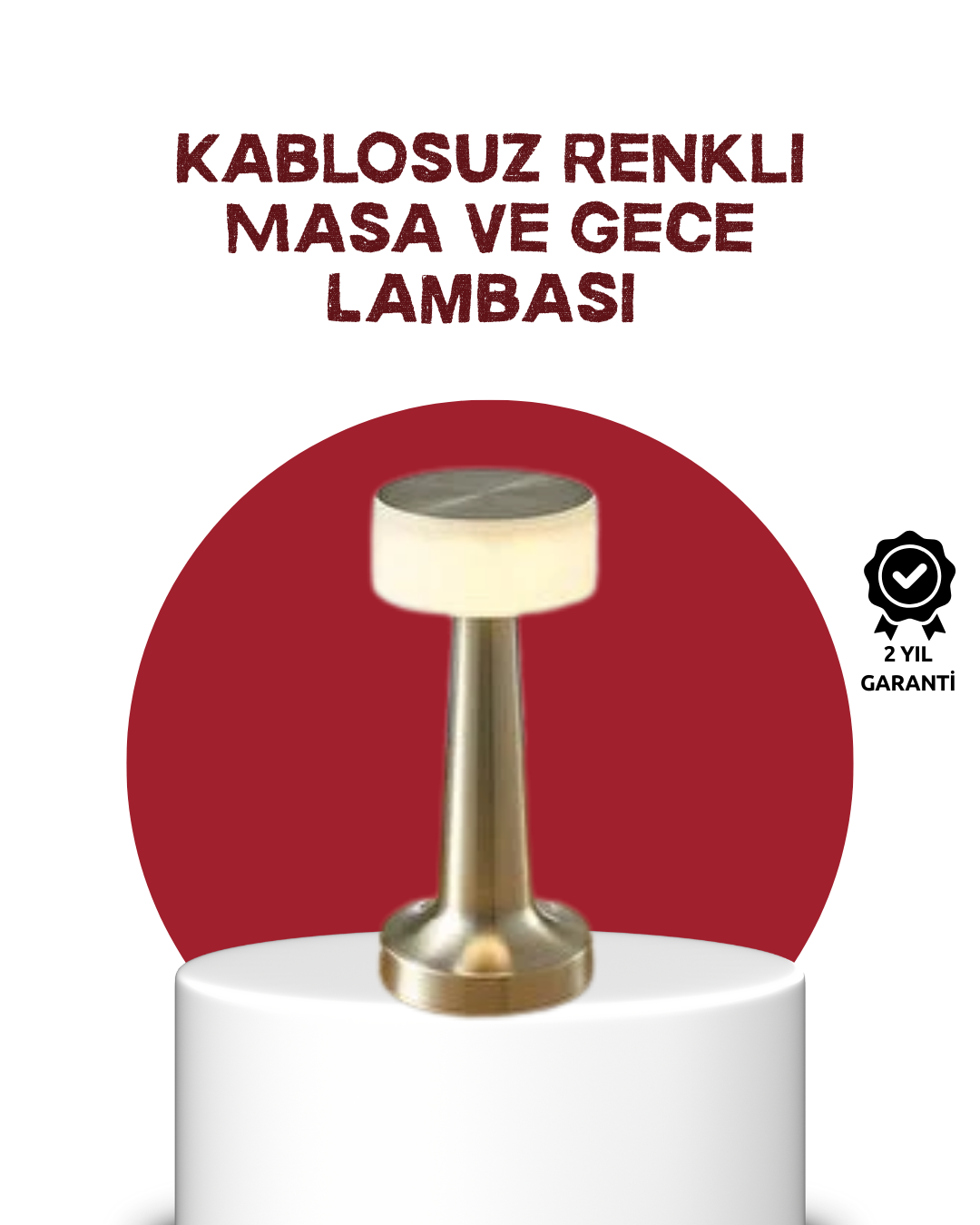 Şarj Edilebilir LED Masa Lambası USB Girişli, Metal Yapı